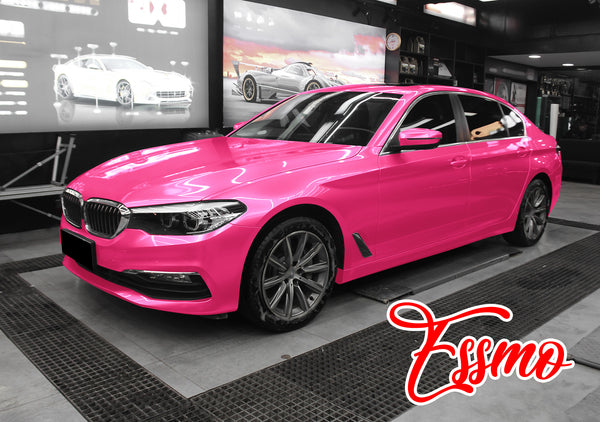 PET Super Gloss Metallic Rose Red Vinyl Wrap