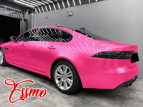 PET Super Gloss Metallic Rose Red Vinyl Wrap