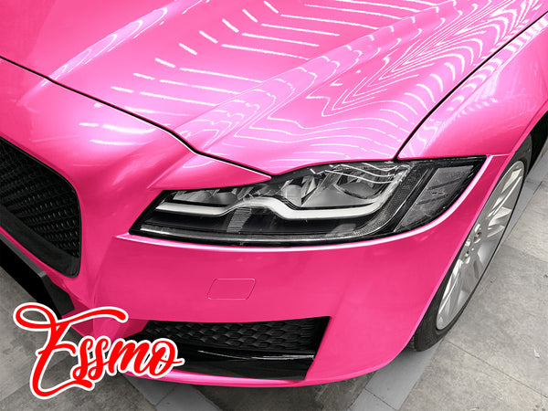 PET Super Gloss Metallic Rose Red Vinyl Wrap