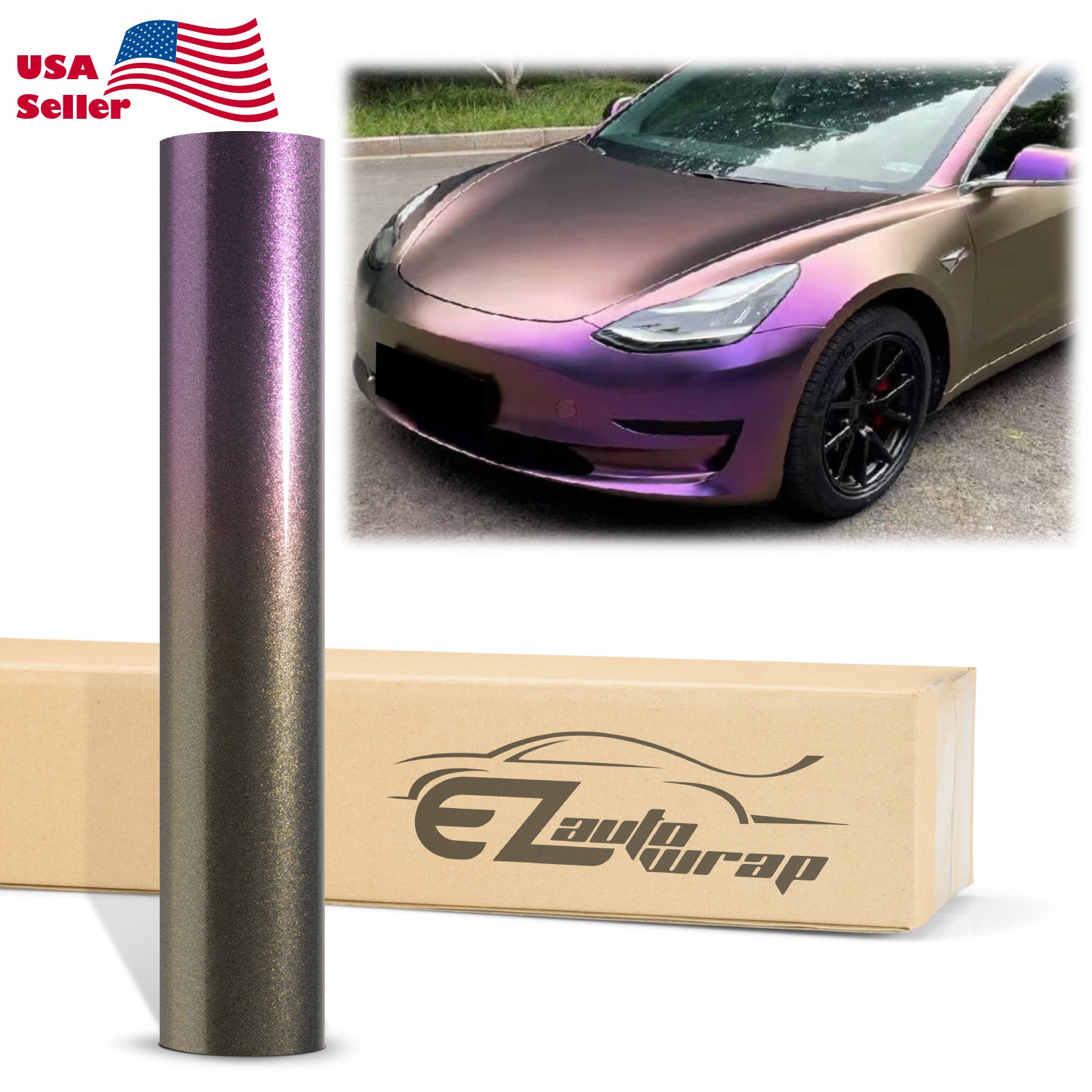 Galaxy Dust Gloss Purple Bronze Color Shift Vinyl Wrap