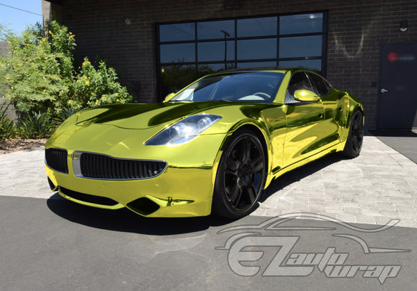 Supercast Yellow Easy Stretch Chrome Vinyl Wrap