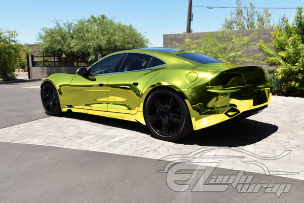 Supercast Yellow Easy Stretch Chrome Vinyl Wrap