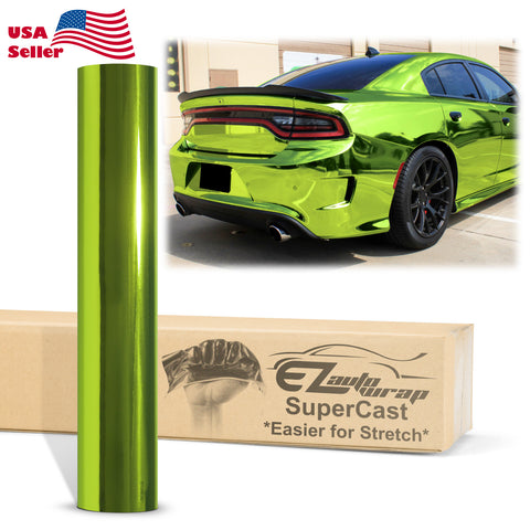 Supercast Acid Lime Easy Stretch Chrome Vinyl Wrap