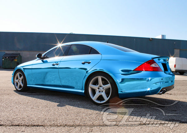 Supercast Light Blue Easy Stretch Chrome Vinyl Wrap