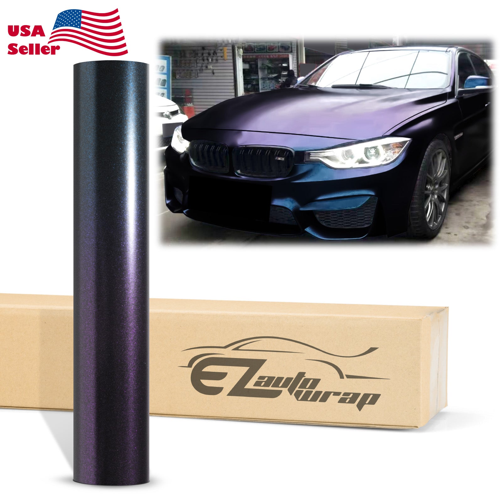Galaxy Dust Matte Midnight Blue Color Shift Vinyl Wrap