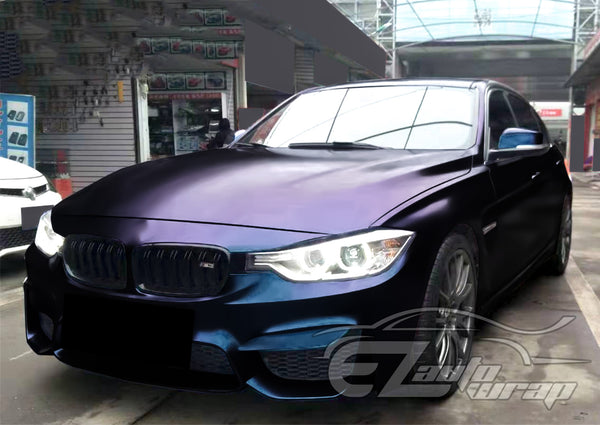 Galaxy Dust Matte Midnight Blue Color Shift Vinyl Wrap