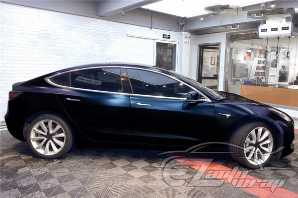 Galaxy Dust Matte Midnight Blue Color Shift Vinyl Wrap