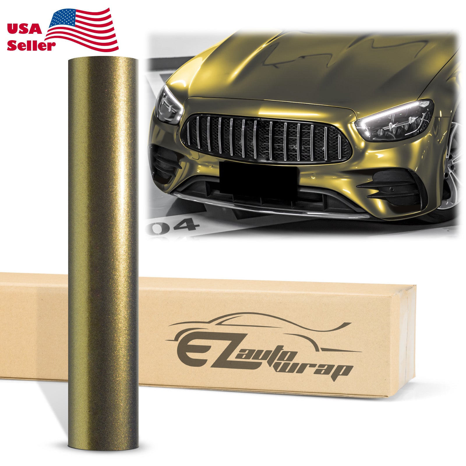Super Gloss Metallic Bond Gold Vinyl Wrap