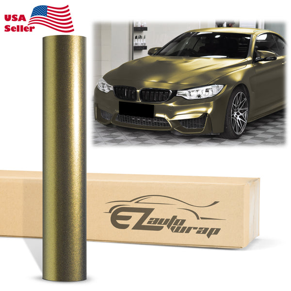 Matte Metallic Satin Pearl Bond Gold Vinyl Wrap
