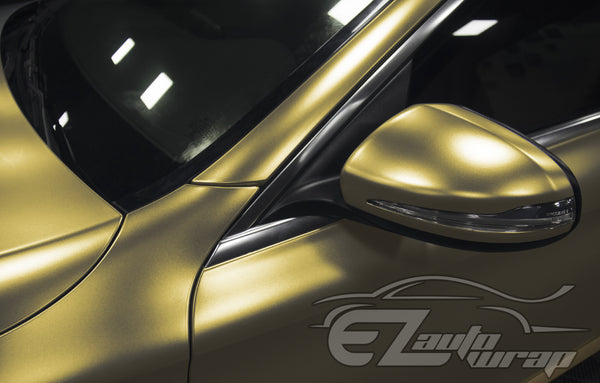 Matte Metallic Satin Pearl Bond Gold Vinyl Wrap