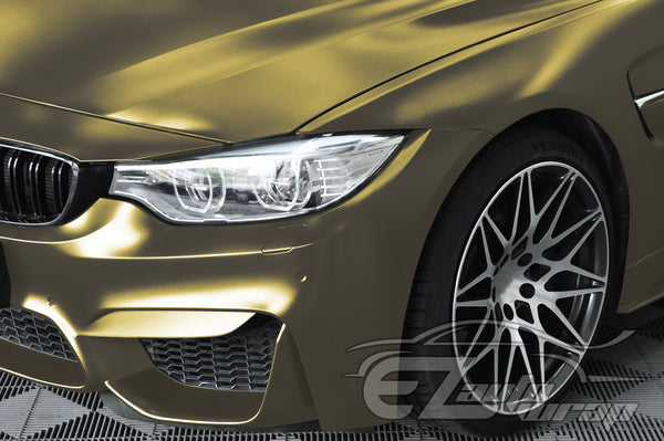 Matte Metallic Satin Pearl Bond Gold Vinyl Wrap