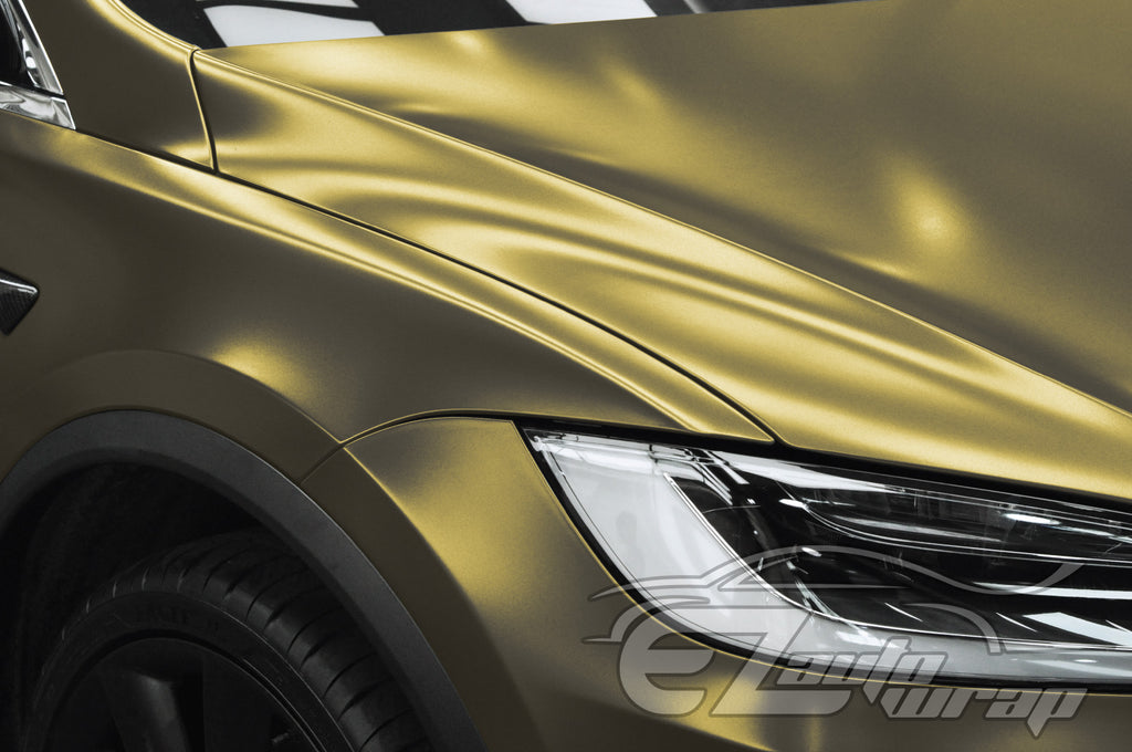 Matte Metallic Satin Pearl Bond Gold Vinyl Wrap – EzAuto Wrap