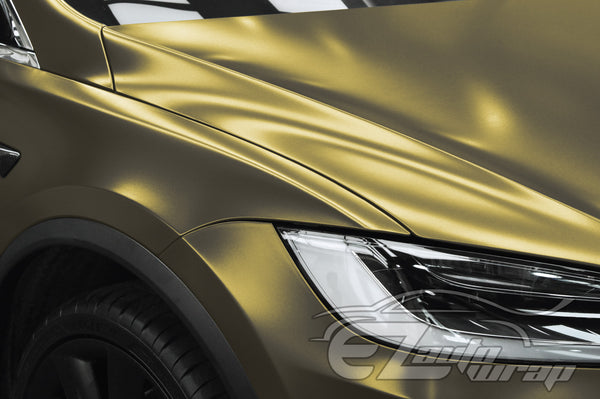 Matte Metallic Satin Pearl Bond Gold Vinyl Wrap