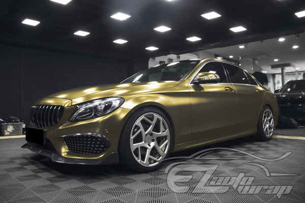 Matte Metallic Satin Pearl Bond Gold Vinyl Wrap
