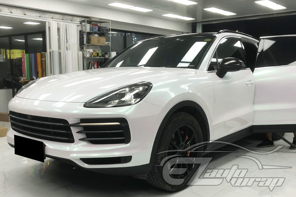 Galaxy Dust Gloss Aurora White Color Shift Vinyl Wrap