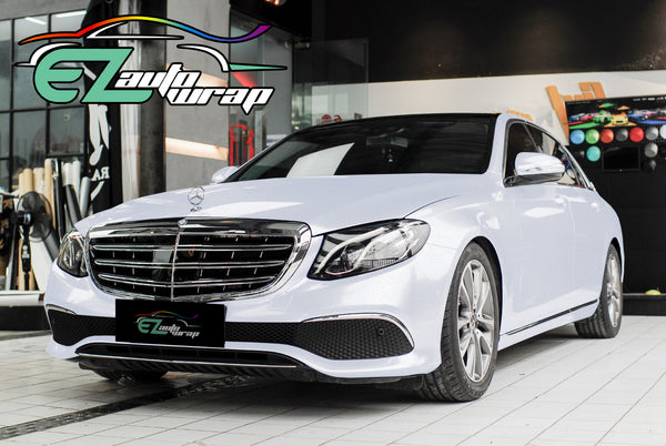 Gloss Diamond Glitter Pearl White Vinyl Wrap