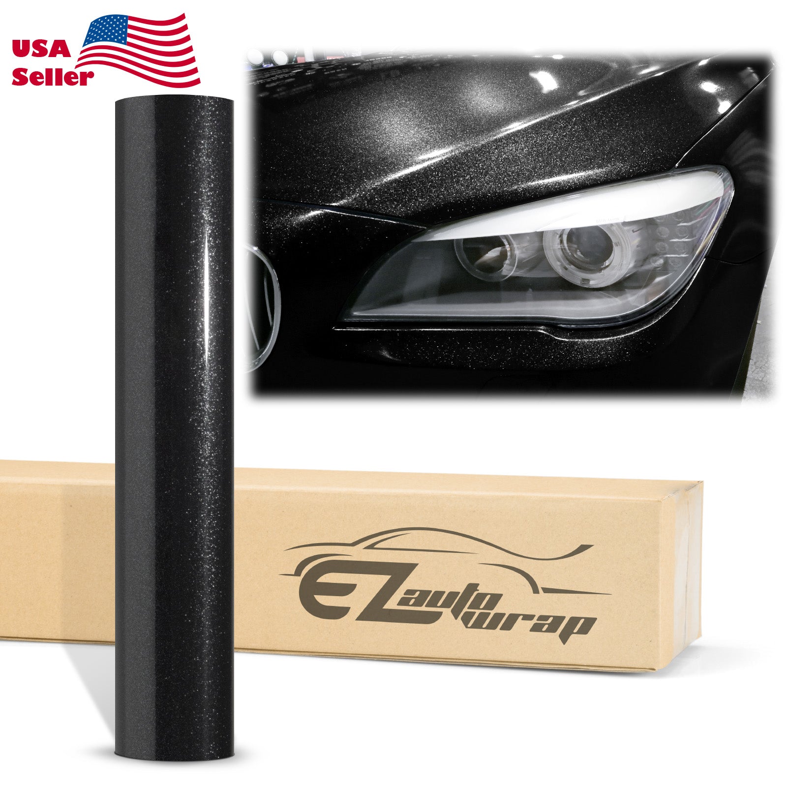 Sparkle Black Vinyl Wrap