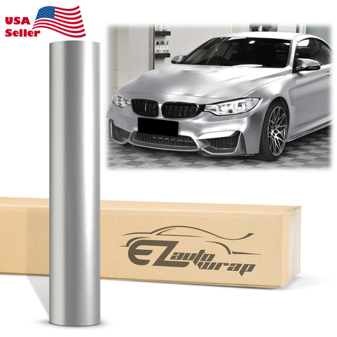 Matte Metallic Satin Pearl Silver Vinyl Wrap