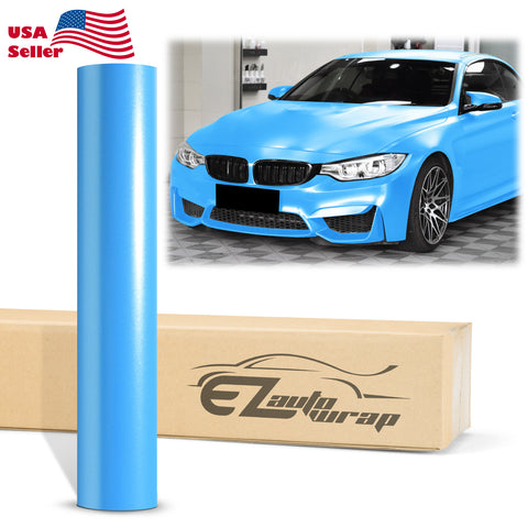 Matte Metallic Satin Pearl Azure Blue Vinyl Wrap