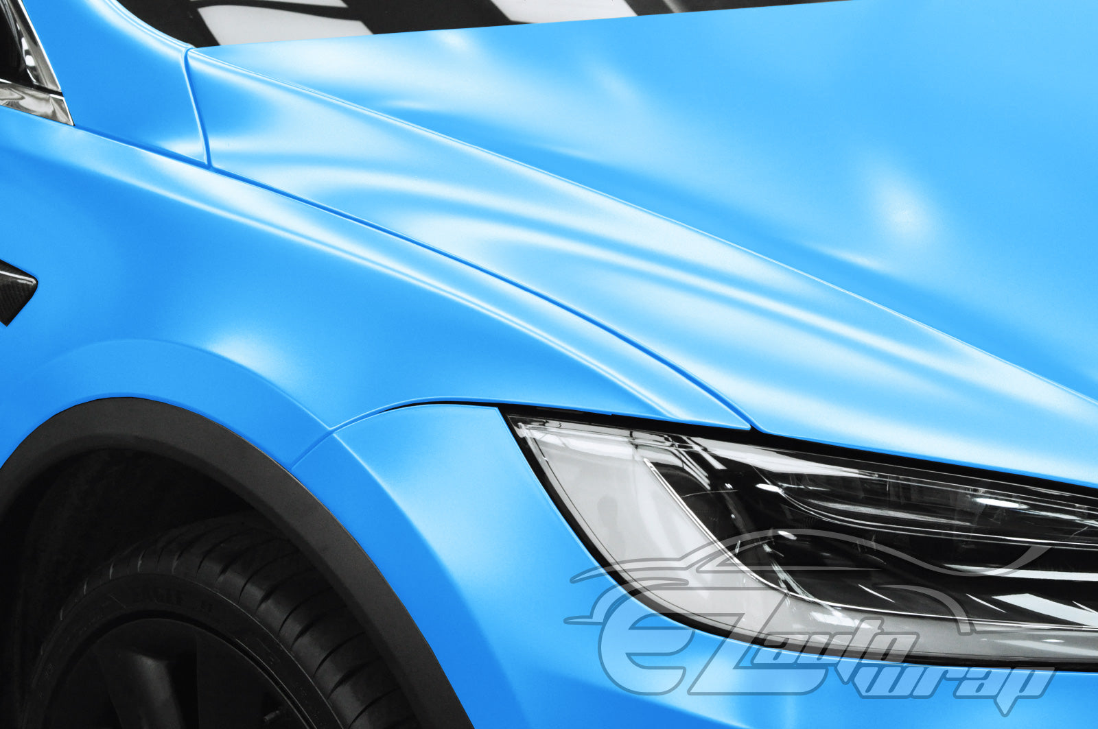 Matte Metallic Satin Pearl Azure Blue Vinyl Wrap – EzAuto Wrap