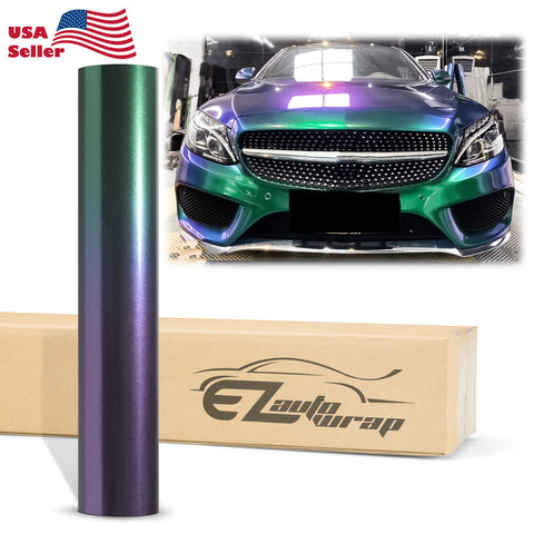Galaxy Dust Gloss Purple Green Color Shift Vinyl Wrap
