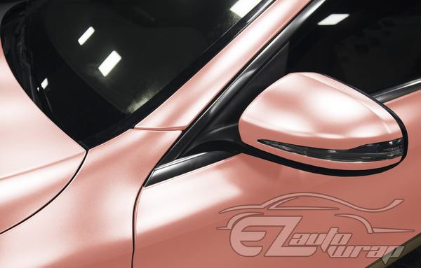 Matte Metallic Satin Pearl Rose Gold Vinyl Wrap