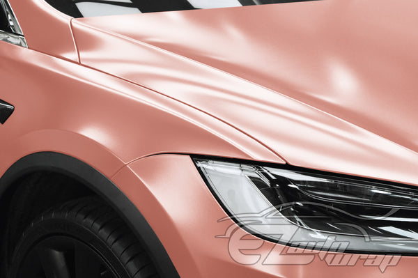 Matte Metallic Satin Pearl Rose Gold Vinyl Wrap