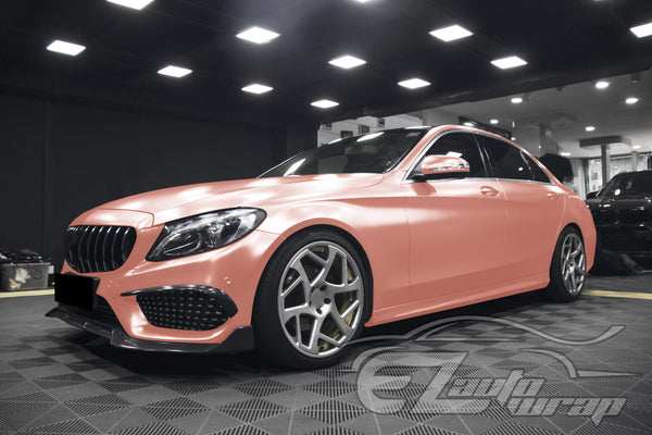Matte Metallic Satin Pearl Rose Gold Vinyl Wrap