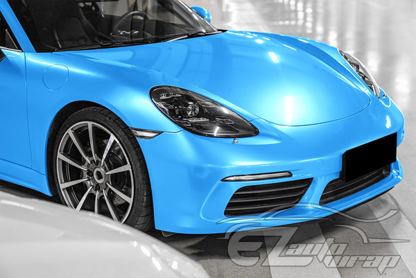 Super Gloss Metallic Ocean Blue Vinyl Wrap