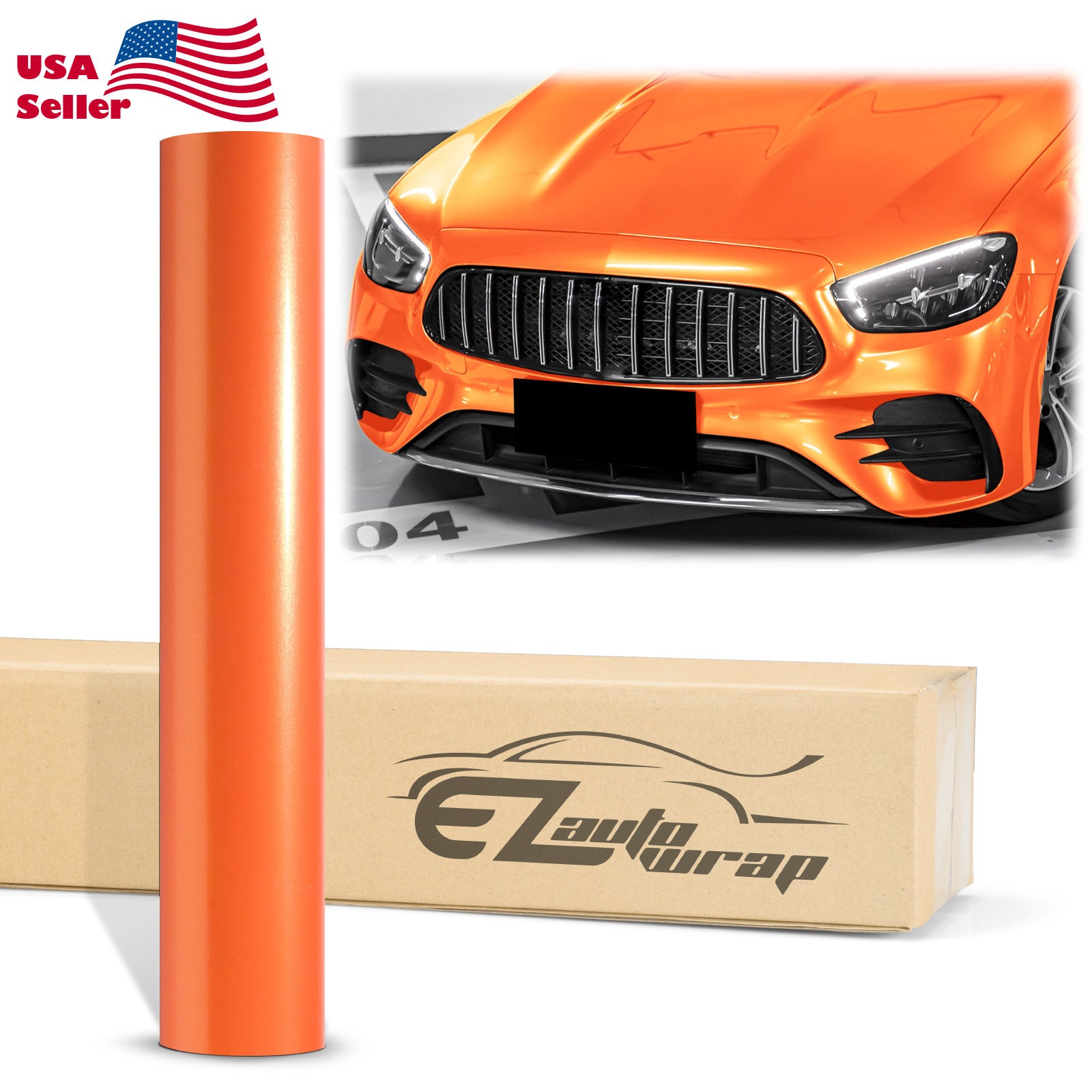 Coral Gloss Gold Orange Vinyl Wrap