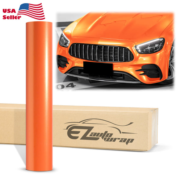 Coral Gloss Gold Orange Vinyl Wrap