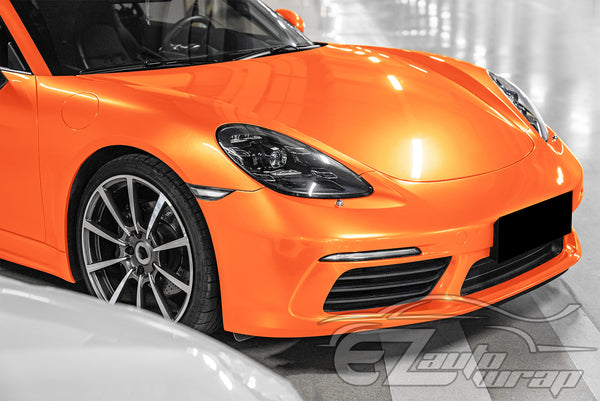 Coral Gloss Gold Orange Vinyl Wrap