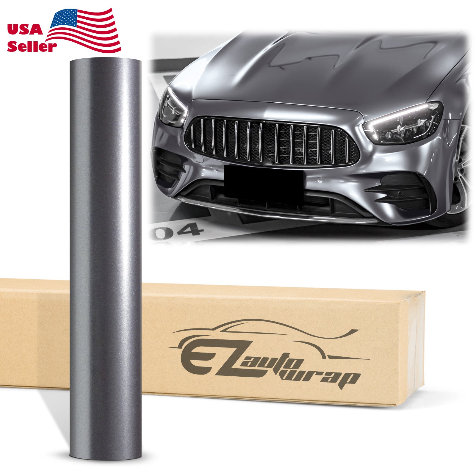 Super Gloss Metallic Shadow Gray Vinyl Wrap