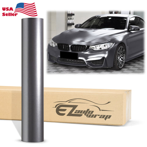 Matte Metallic Satin Pearl Charcoal Gray Vinyl Wrap