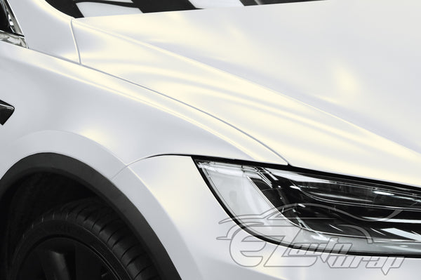 Matte Metallic Satin Pearl Platinum Silver Vinyl Wrap
