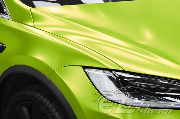Matte Metallic Satin Pearl Lime Green Vinyl Wrap