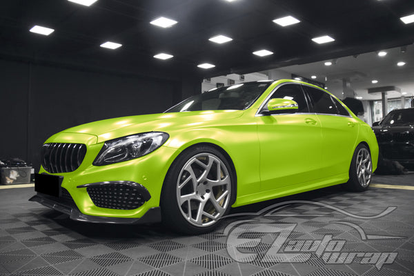 Matte Metallic Satin Pearl Lime Green Vinyl Wrap