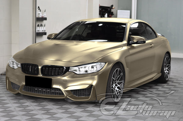 Matte Metallic Satin Pearl Champagne Gold Vinyl Wrap