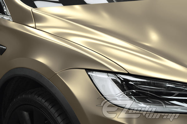 Matte Metallic Satin Pearl Champagne Gold Vinyl Wrap