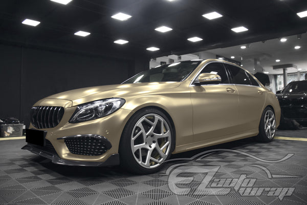 Matte Metallic Satin Pearl Champagne Gold Vinyl Wrap