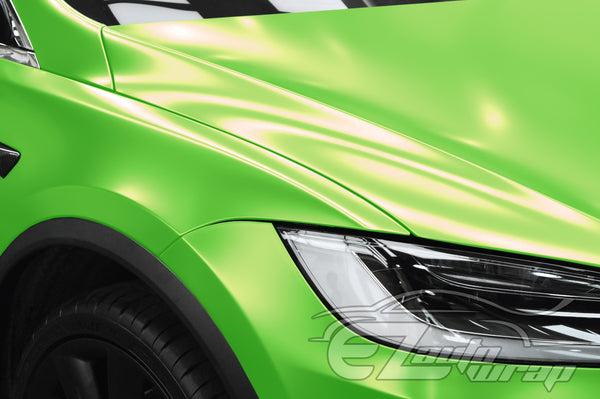 Coral Matte Gold Green Metallic Vinyl Wrap