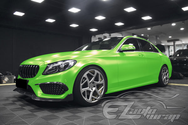 Coral Matte Gold Green Metallic Vinyl Wrap