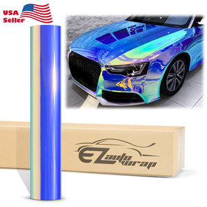 Neo Holographic Blue Vinyl Wrap