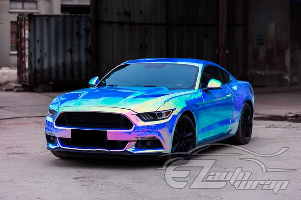 Neo Holographic Blue Vinyl Wrap