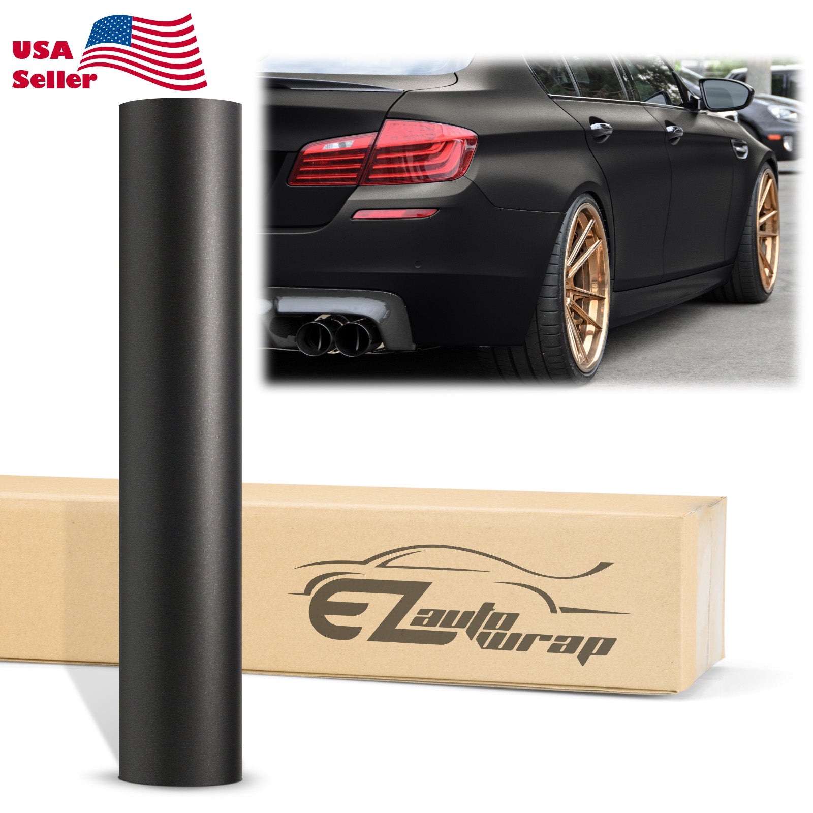 Matte Metallic Foggy Black Vinyl Wrap