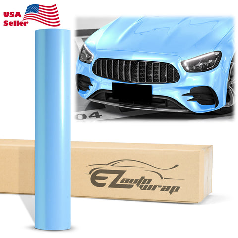 Coral Gloss Ice Blue Vinyl Wrap
