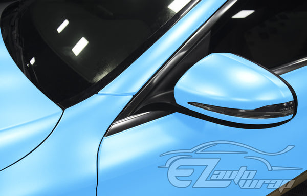 Matte Metallic Satin Pearl Light blue Vinyl Wrap