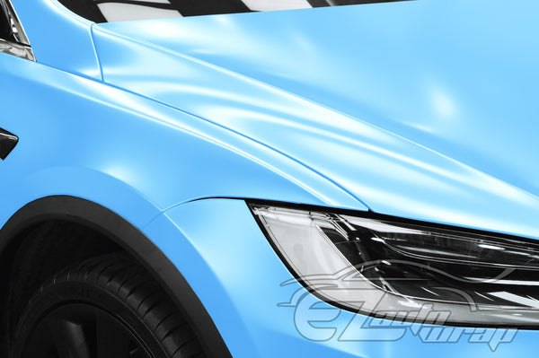 Matte Metallic Satin Pearl Light blue Vinyl Wrap