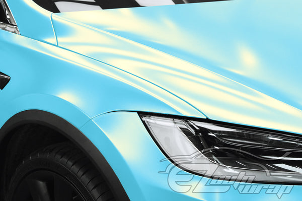 Coral Matte Coral Blue Gold Metallic Vinyl Wrap