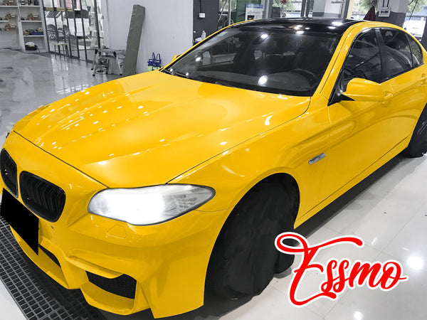 PET Super Gloss Metallic Cyber Yellow Vinyl Wrap